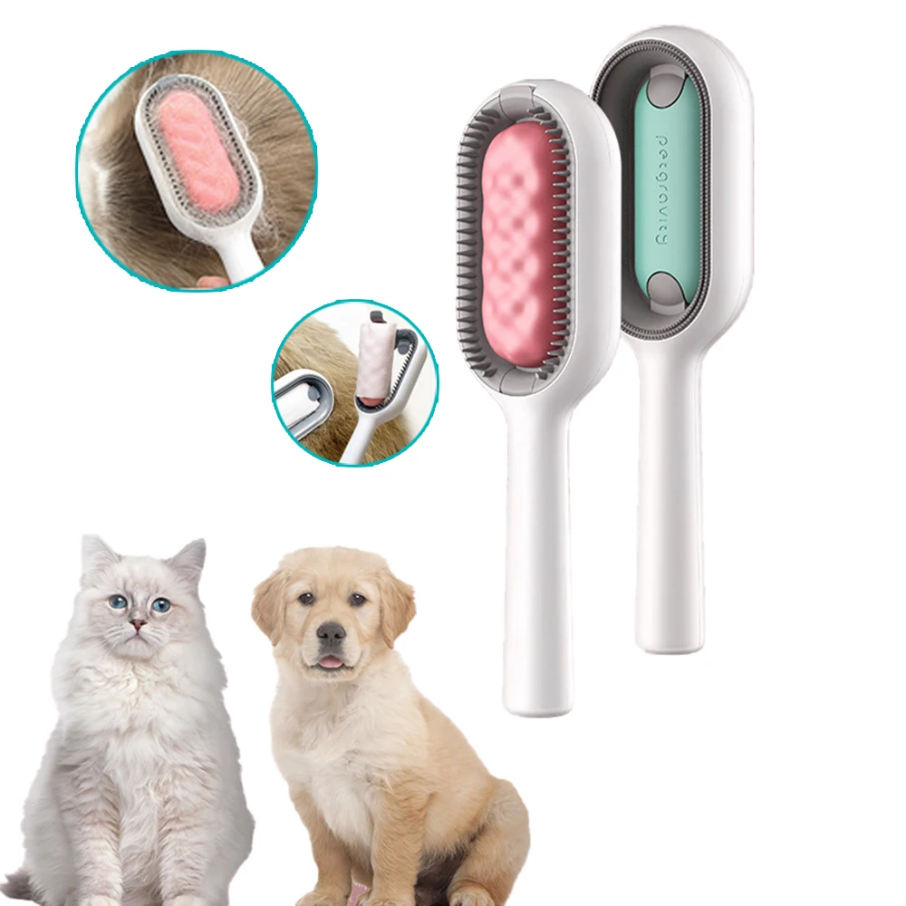 DIVTOP Self Cleaning Grooming Product Pet Comb Tool Long Short Haired Cat Dog Hair Grooming Pet Brush