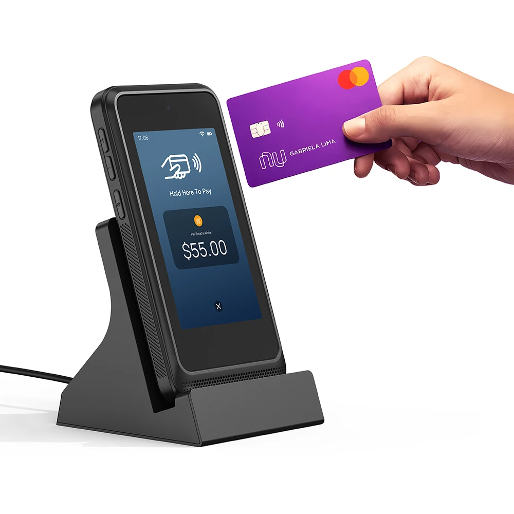 4 inch custom android nfc payment pad tablet with stand touch screen 4G wifi mobile pos terminal online ordering pos tablet pc