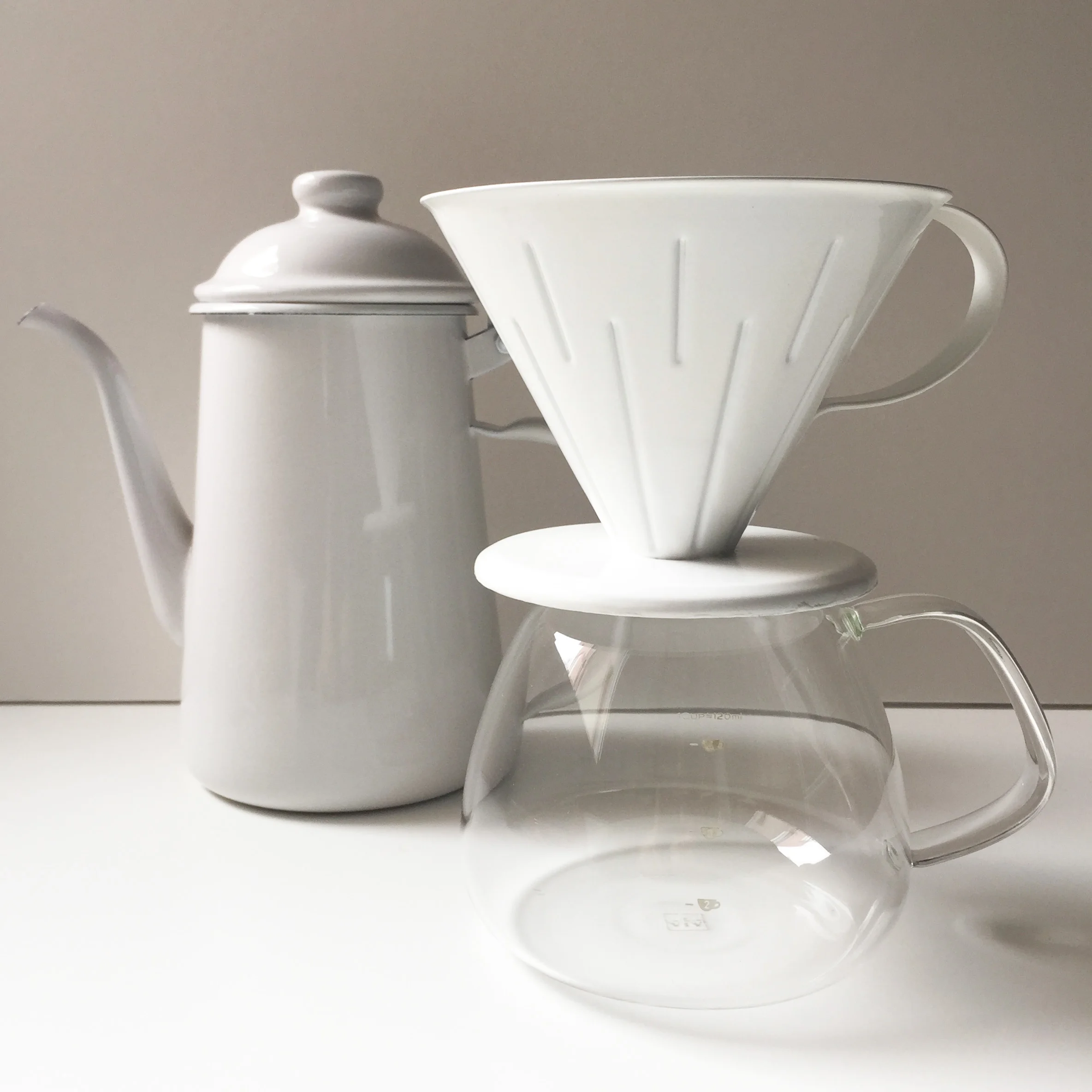 Japanese High Quality Enameled Cone Shaped Pour Over Coffee Dripper