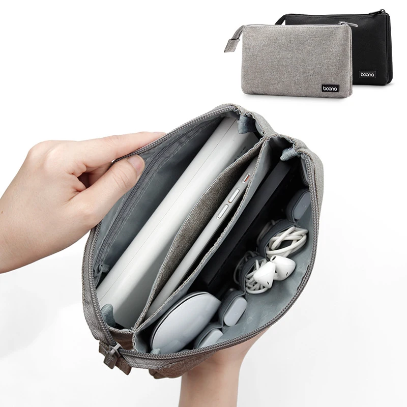 Travel Phone Cable Organizer Pouch Electronic Accessories Carry Case Portable Waterproof Three- Layers All-in-One Storage Bag