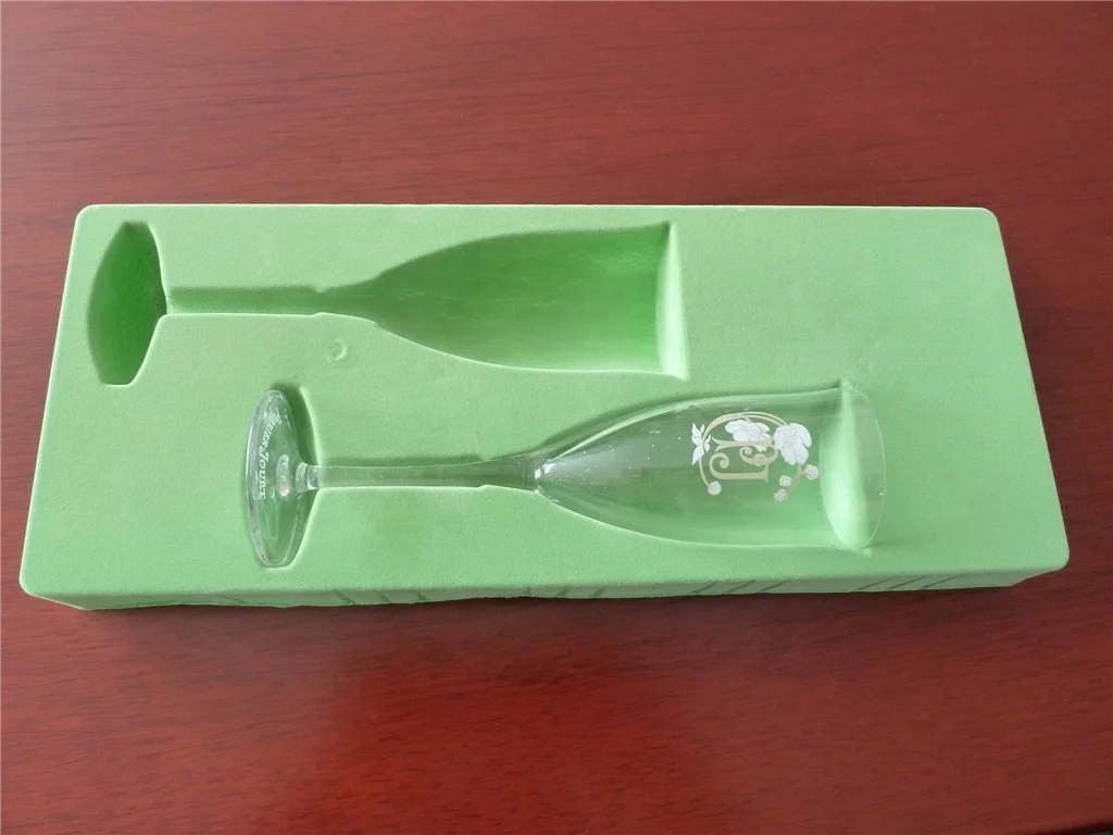 Vacuum formed velvet plastic cosmetic blister insert PS flocked vac packaging tray