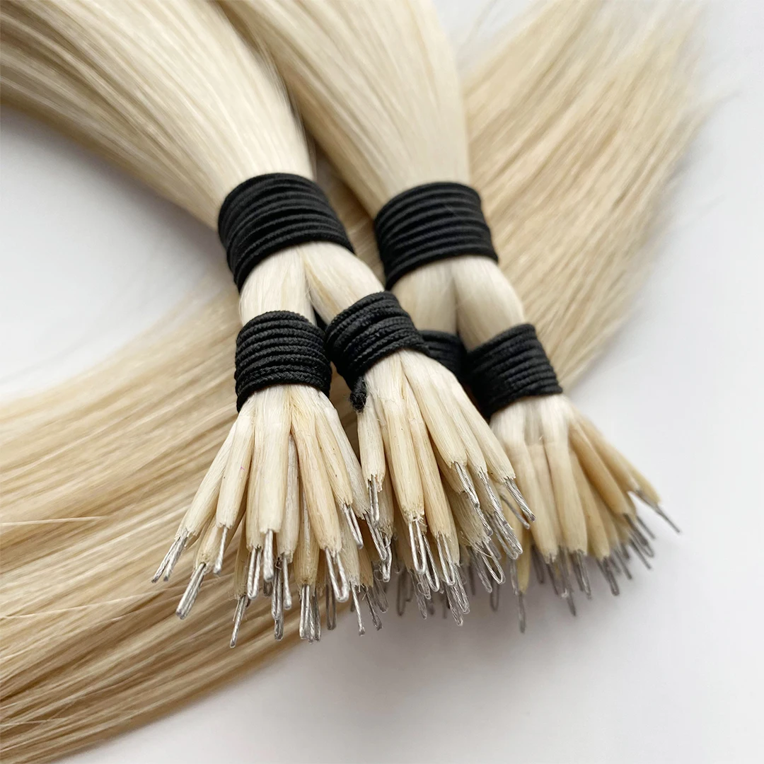 Top Quality Easy To Install Invisible Micro Link Beads Blonde Nano Ring Hair Extension