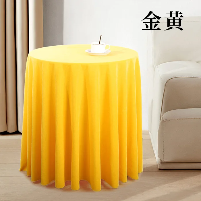 Золотая бархатная круглая скатерть красная Свадебная домашняя фланелевая однотонная темно-зеленая ткань для кофейного столика