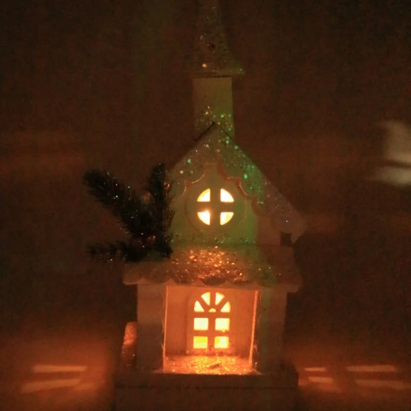 Уникальный рождественские украшения Водонепроницаемый Деревянный Рождественский дом с