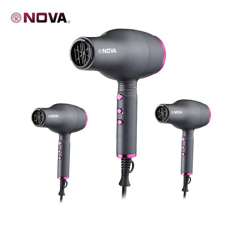 NOVA  new 2600W Compact AC Hair Dryer CE certificate Memory function 3 Speeds Adjustable Ionic Hair Care Hair Blower Dryer