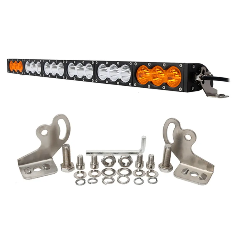 30W /60W /90W /120W /180W/240W/270W/300W single off road amber white led light bar IP68 truck light high power lled work light