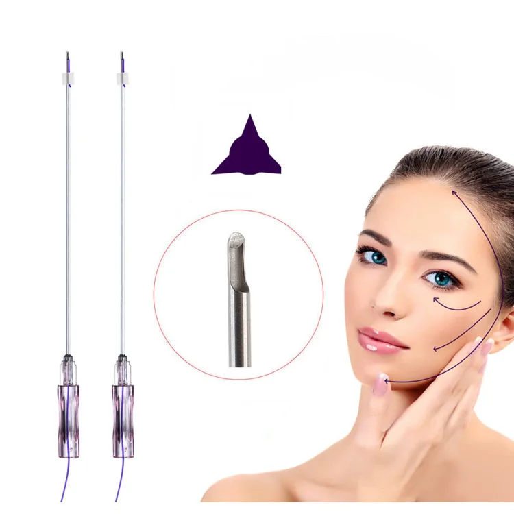 Double Needle Pdo Pcl Plla Thread Nose L Blunt Multi L Fish Bone L/W Blunt Molding Cog Pcl Mesh Thread for Facial Body Lifting