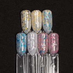 Nail Art New Gold Glitter Foil Flakes Base Coat OEM Private Label 1kg Rubber Base Nail Polish Gel