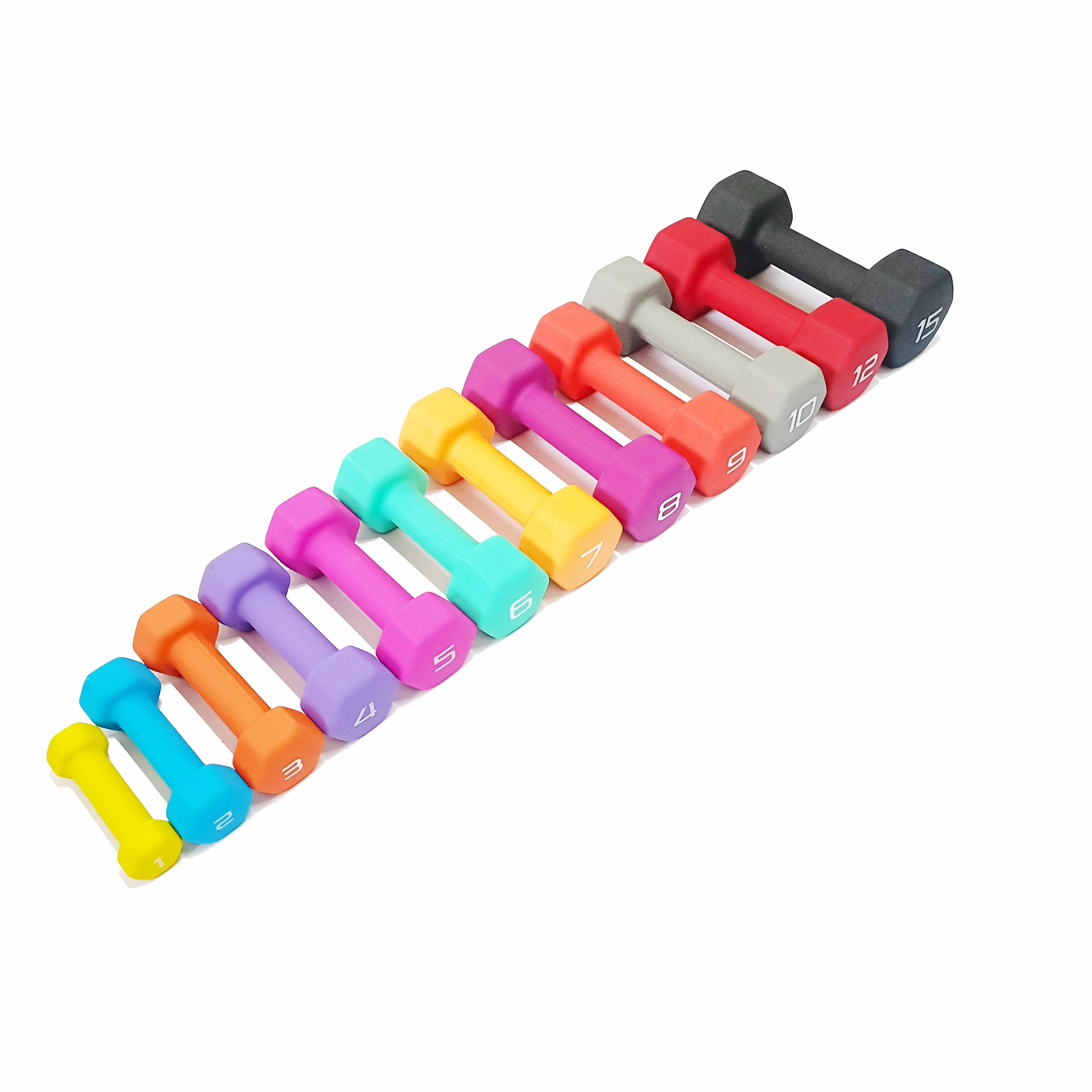 Chinese manufacturing factory direct sales of high-quality customized anti slip hexagonal dumbbells for fitness