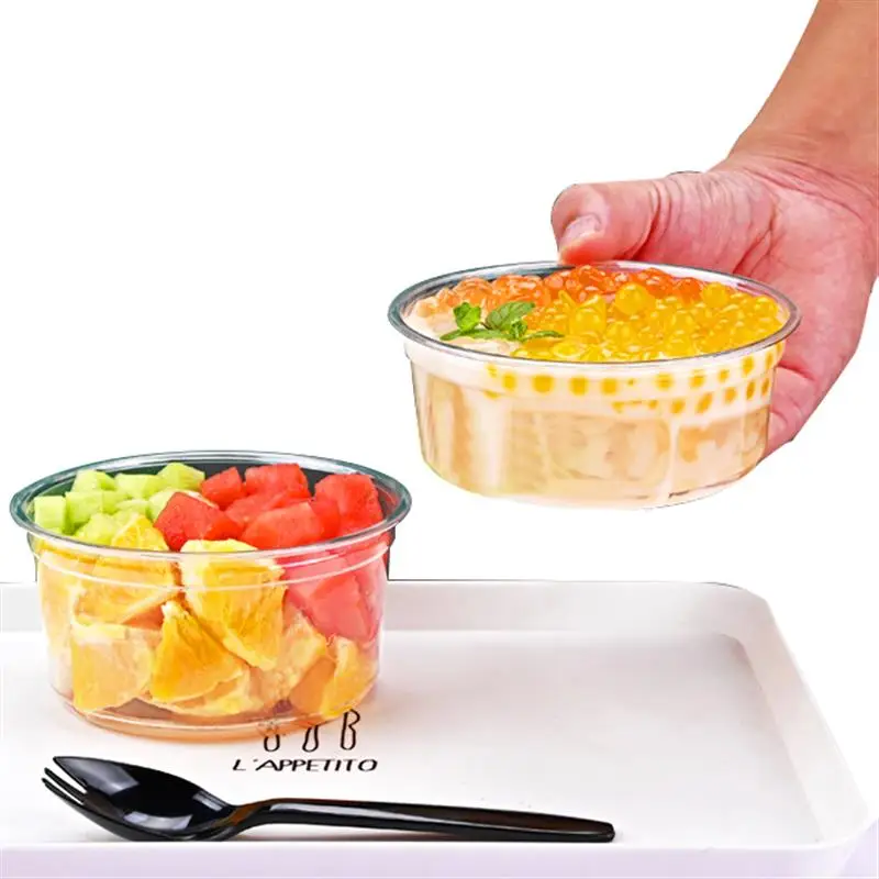 Soup packaging Pearl ice powder , fruit salad box, fermented bean curd special , taro smoothie disposable bowl