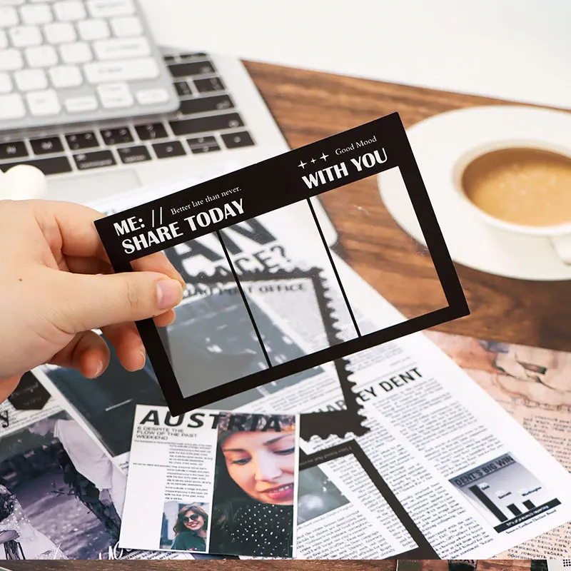 15sheets Vintage Photo Film Frame PET Sticker Package DIY Diary Junk Journal Decoration Label Stickers Album Scrapbooking