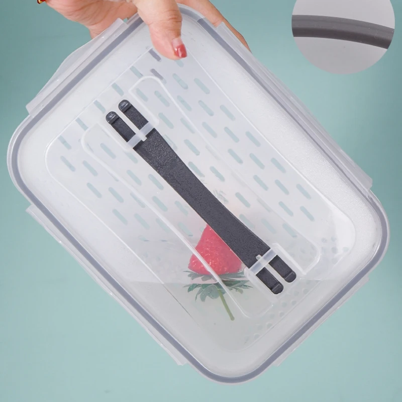 wholesale food grade plastic kitchen organization picnic drainwater basket Keep fresh box