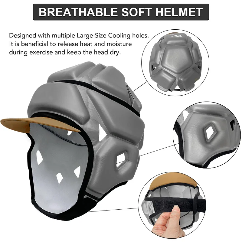 Personalised Soft Shell Helmets 7 On7 Kids Youth Football 7V7 Helmets Customizable Solid Padded Headgear Rugby Helmet