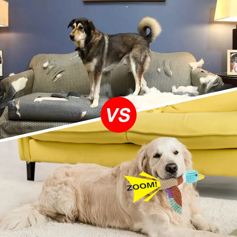 LovePaw Hot Sale Tug of War Pull Interactive Dog Toy with Rope Knot Stuffed Animal Dog Plush Toy Durable Squeaky Dog Chew Toy