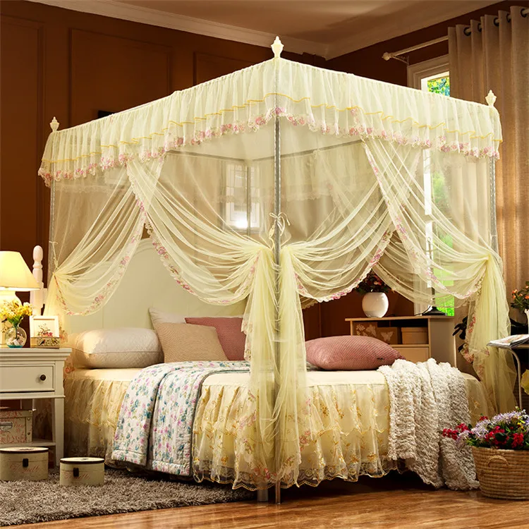 Palace design high quality folding double bed canopy mosquito net with hook
