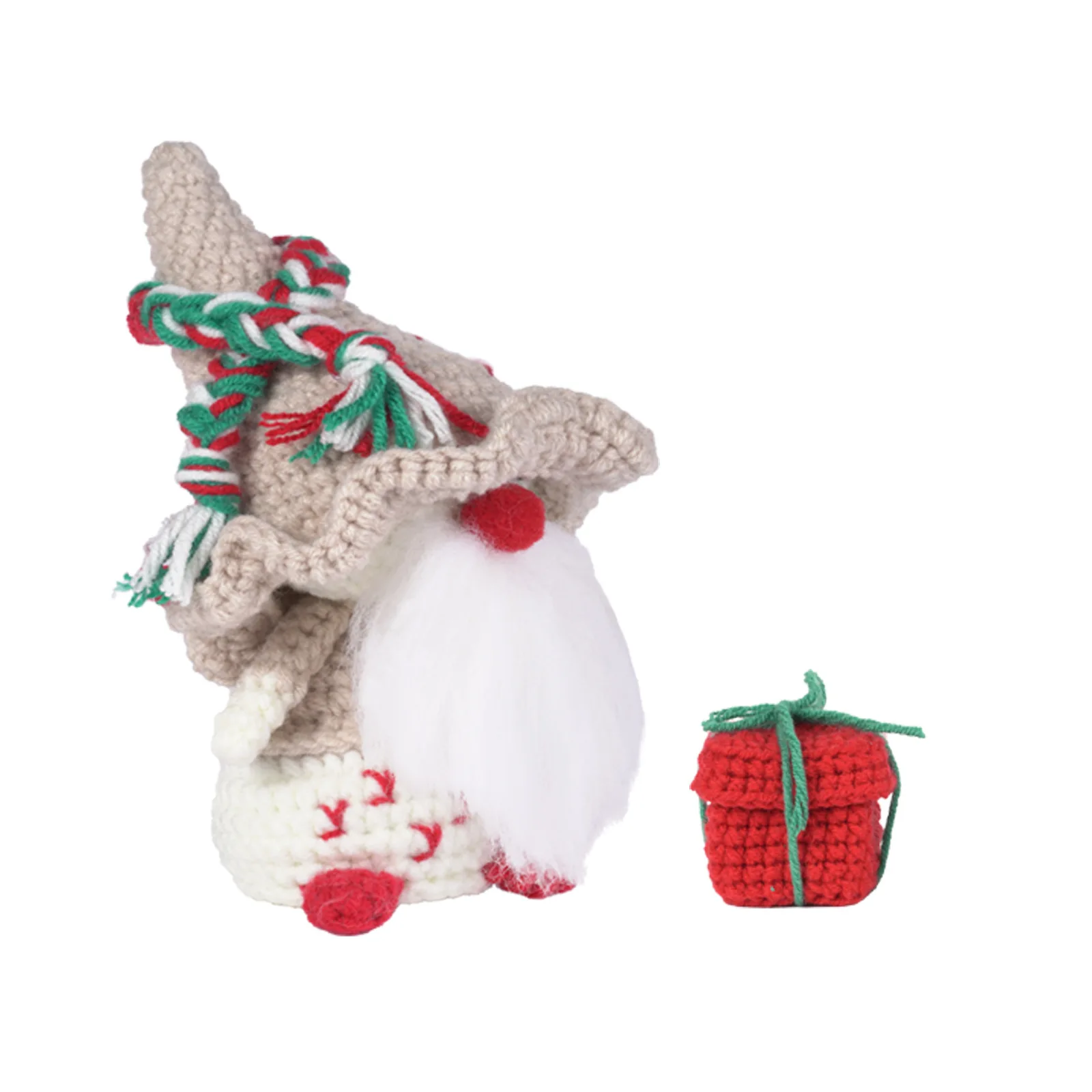 Christmas Gnome and Gift Boxs Crochet Kit for Adult Beginners with Step-by-Step Video Tutorials