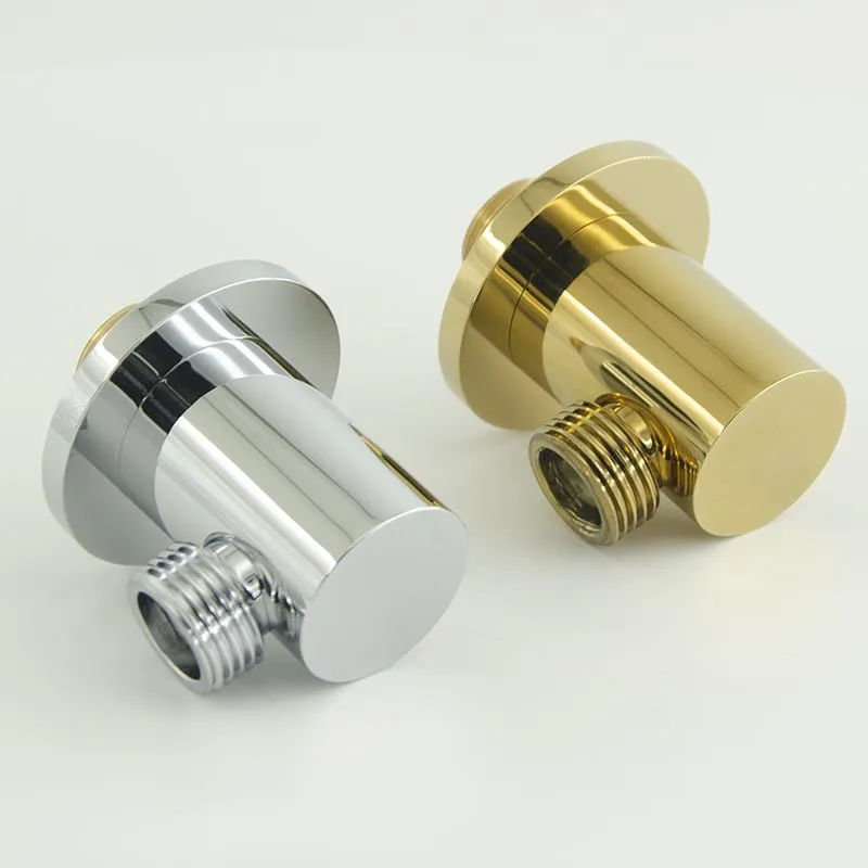 High Quality Chrome Round Solid Brass Shower Outlet Adapter Hand Shower Water Supply Elbow