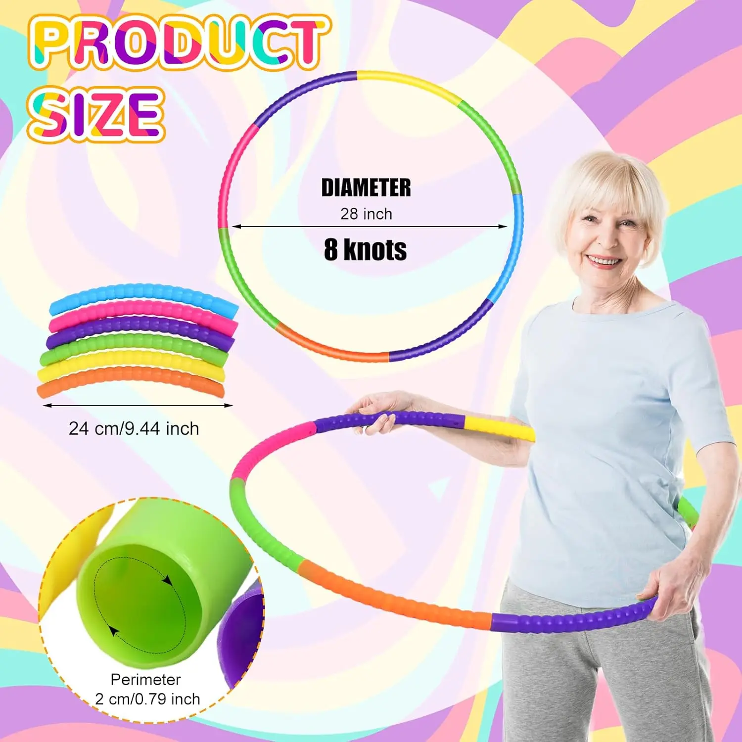 Huiye High Quality Ring Hoop Educational Toys Indoor Physical Exercise Sport Game Colorful Interactive Toy For Adults Kids Gifts