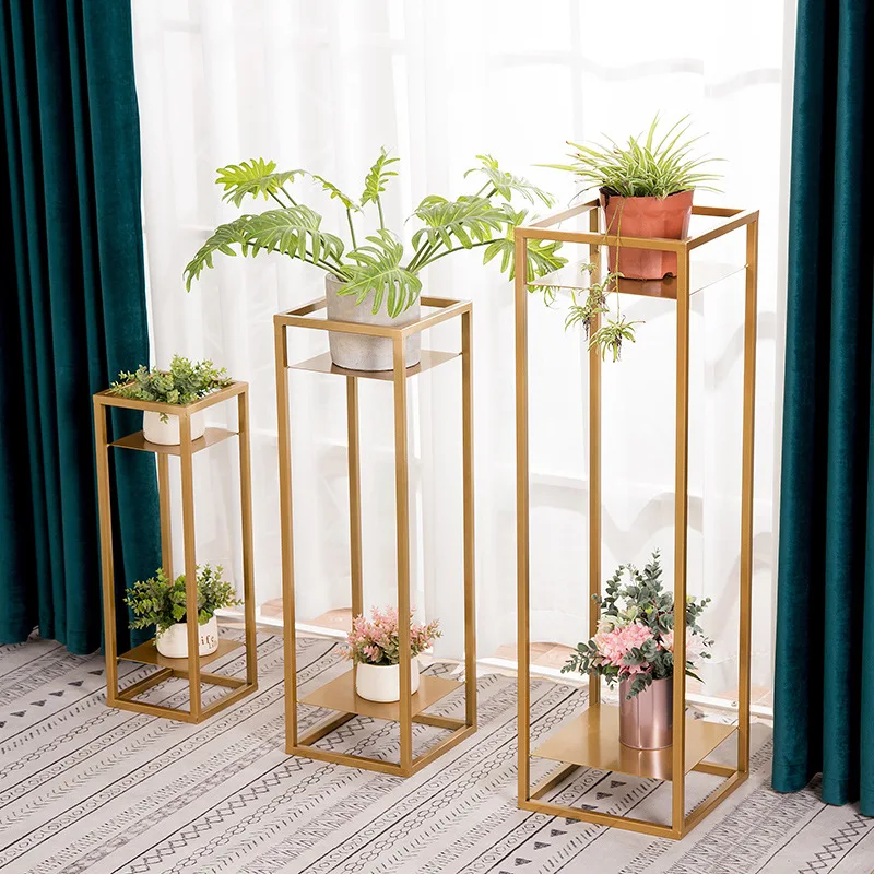 Nordic green radish flower stand shelf living room decoration balcony simple modern indoor flower pot rack holder