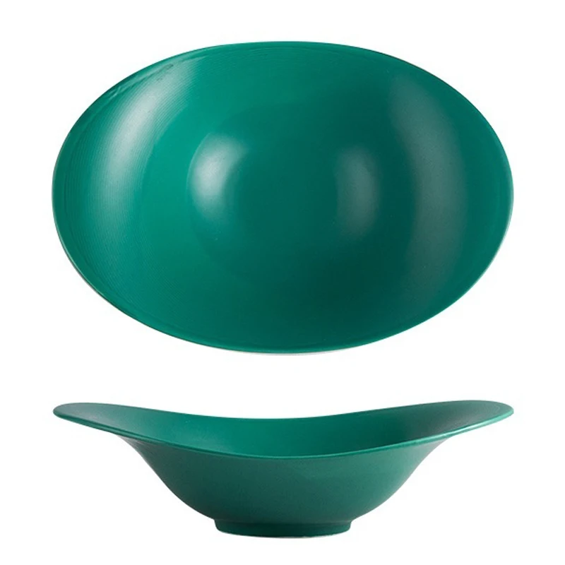 
Drop shipping Creative matte glaze ceramic fruit bowl Nordic solid color frosted bowl salad fruit sashimi Dim sum bowl 