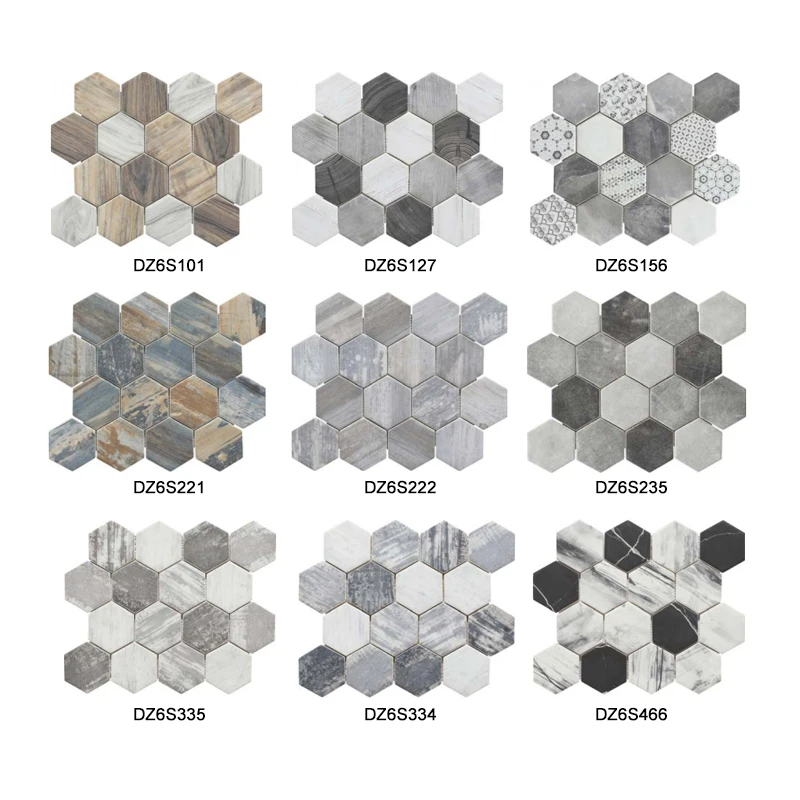 Mosaic Wall Tiles for Kitchen Bathroom Backsplash Hexagon Ceramic Mosaic Tiles Carrara Floor White Natural Marble Hexagon Mosaic
