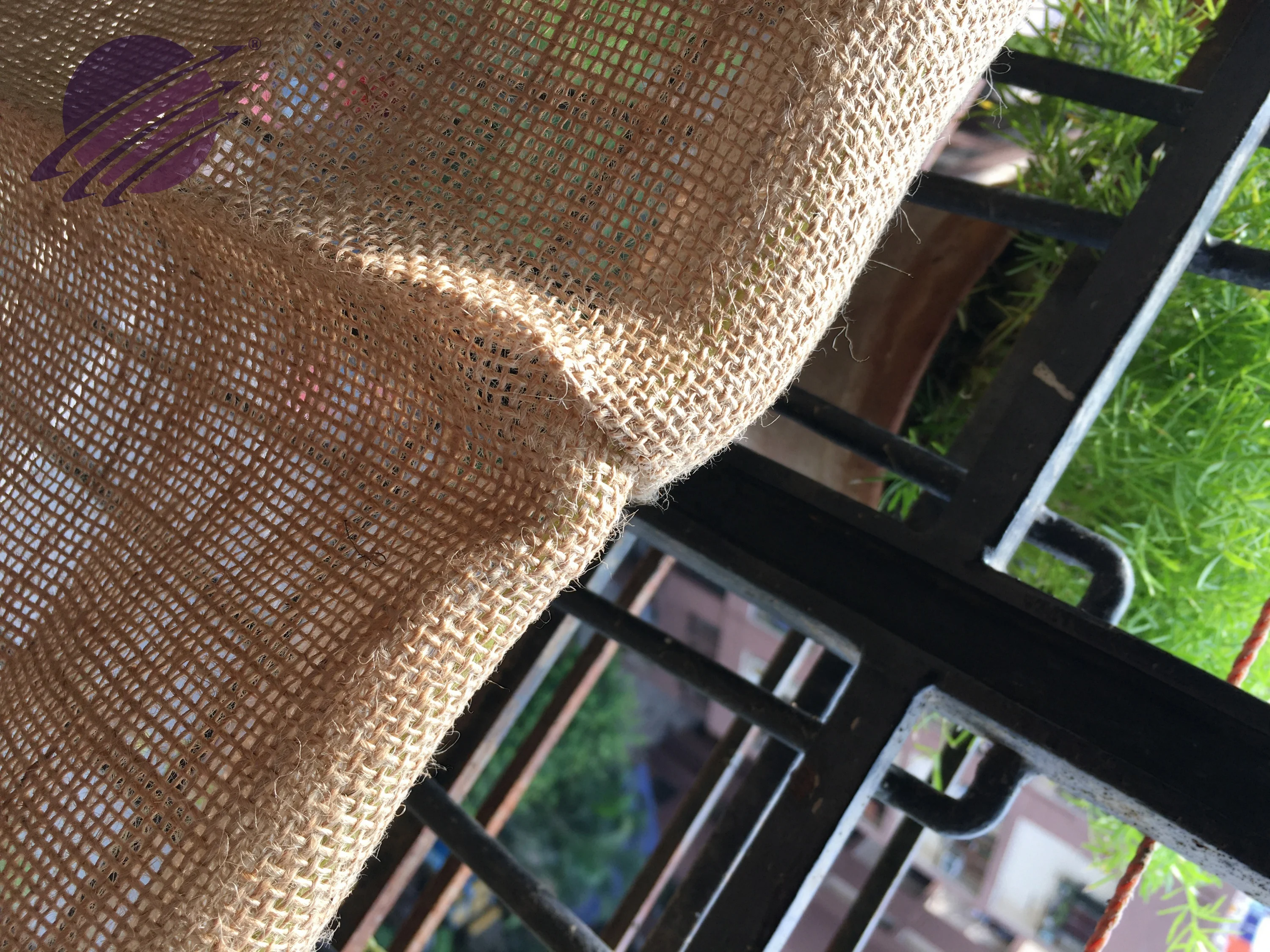 Bio degradable Jute Hessian cloth used as cover in construction
