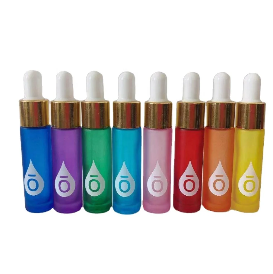 roller on tube ess oil perfume colorful matte color glass bottle with aluminum cap 10ml 5 ml 7 ml print logo