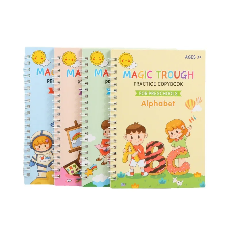 CL872 Reusable Magic Ink Practice Copybook For Kids Child Book Printing Books English Groove Calligraphy Exercise Book