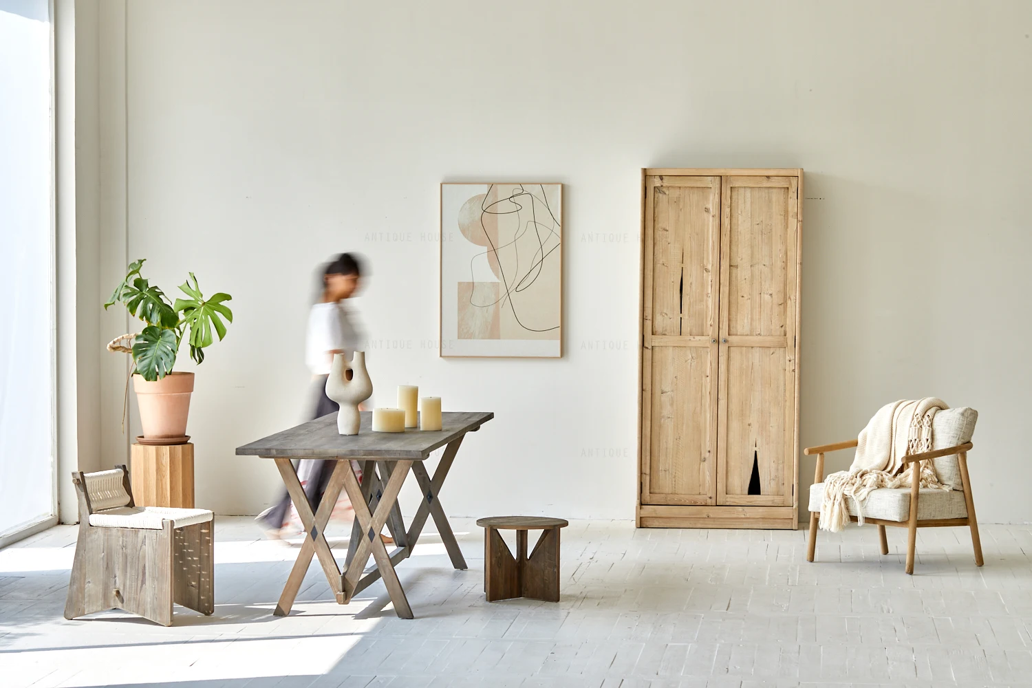Natural rustic recycled pine furniture antique furniture armario modern bedroom cabinets solid wood cabinets wardrobe cabinet