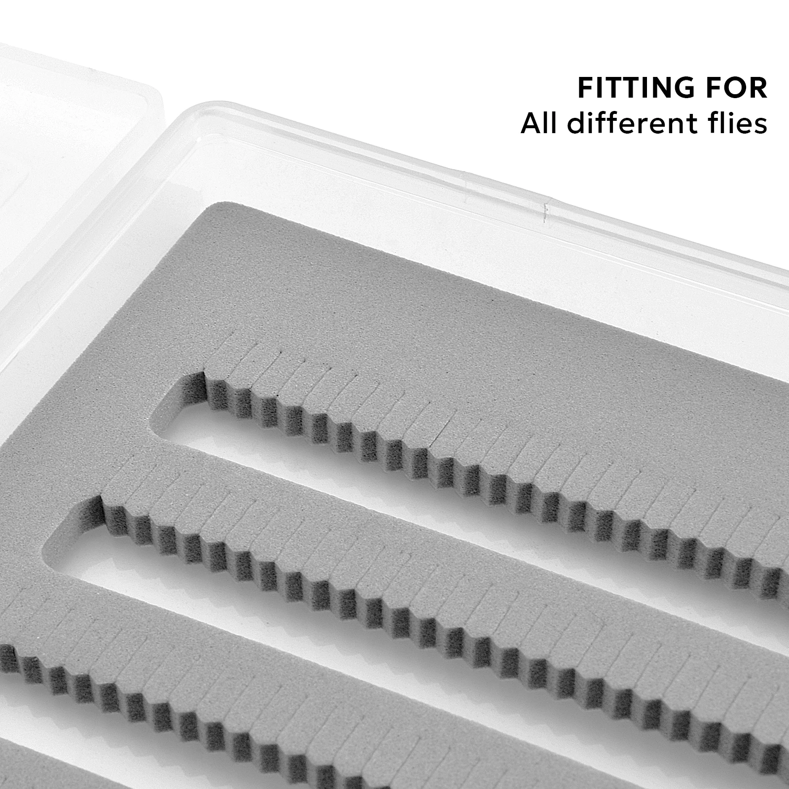 Serrated EVA Foam A5 Size Fly Box with Plastic Shell for Storing Hooks & Bait - Durable & Compact Fishing Organizer