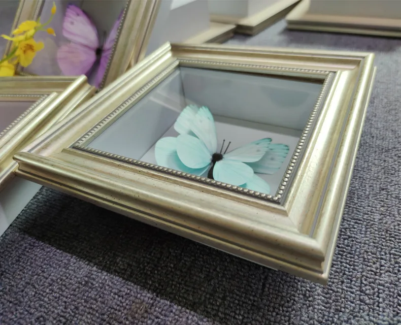 Пользовательские европейские бессмертные Цветочные фоторамки полые утолщенные рамки растения рамки сухого цветка хранения 3d Тени коробка фото fr