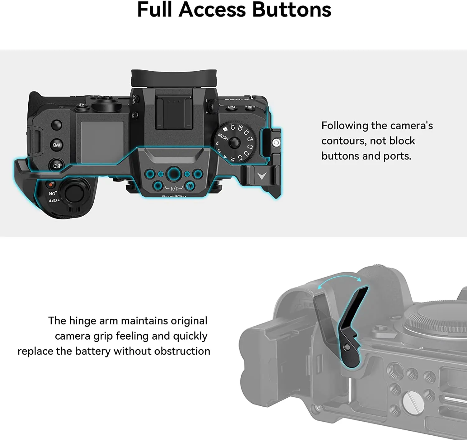 SmallRig X-H2 / X-H2S камера с полным каркасом для FUJIFILM алюминиевый сплав установка производства видео НАТО-рейками