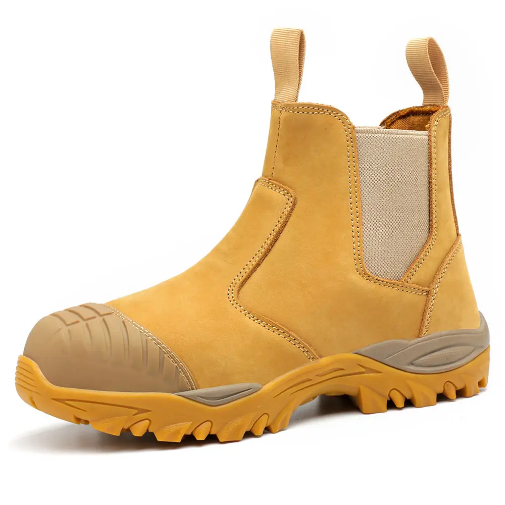 Safety boots waterproof men work shoes wheat nubuck leather rock rooster footwear working boots Australian