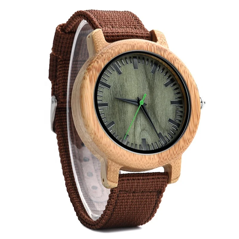 DODO DEER Shenzhen Factory OEM Private Logo Mens Bamboo Wooden Watch Nylon Band Wrist Watches