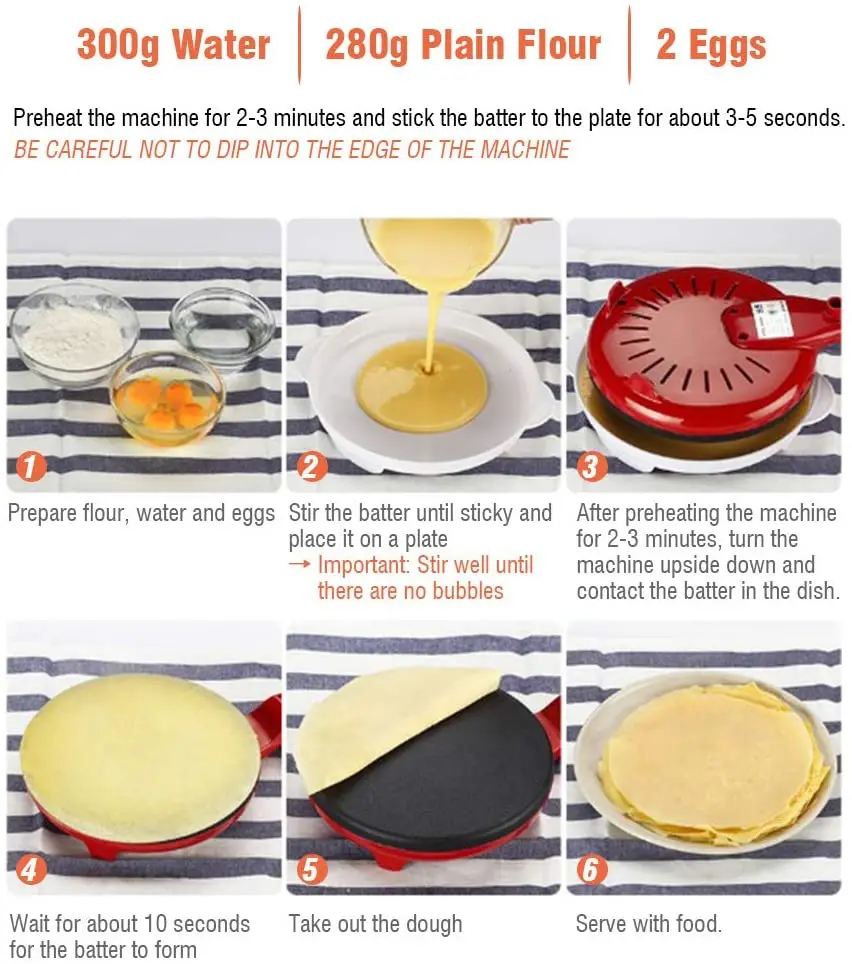 Maibo Household Multi-function Electric Egg Pancake Pan Non-stick Spread Pan Crepe Machine Maker