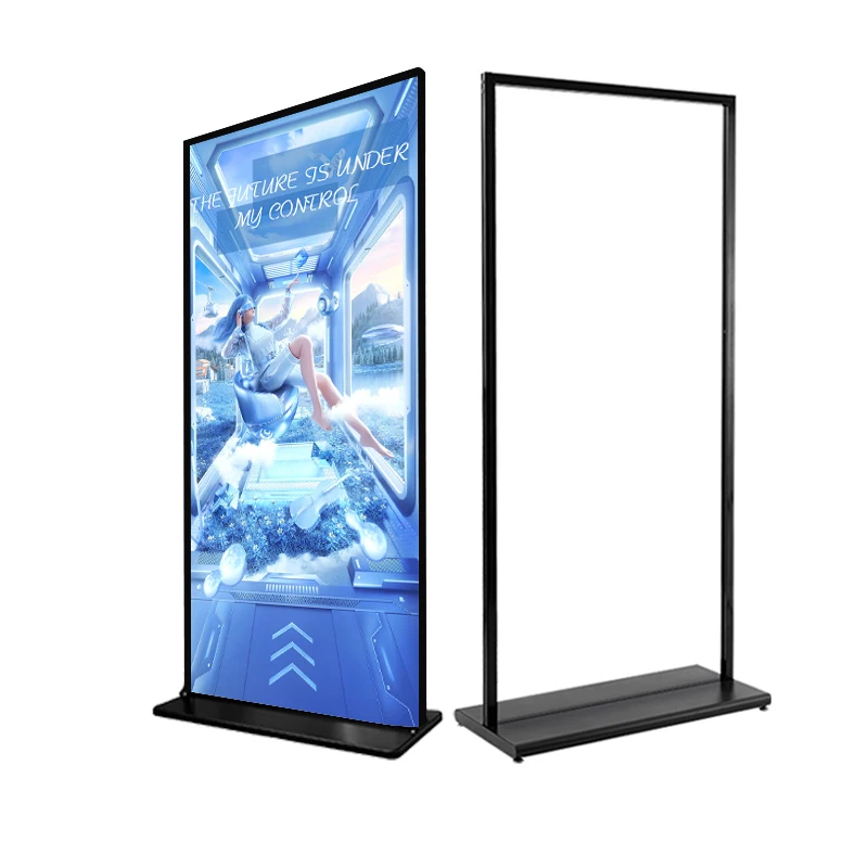 Hot selling windproof steel banner iron black poster shelf promotion convenience store activities
