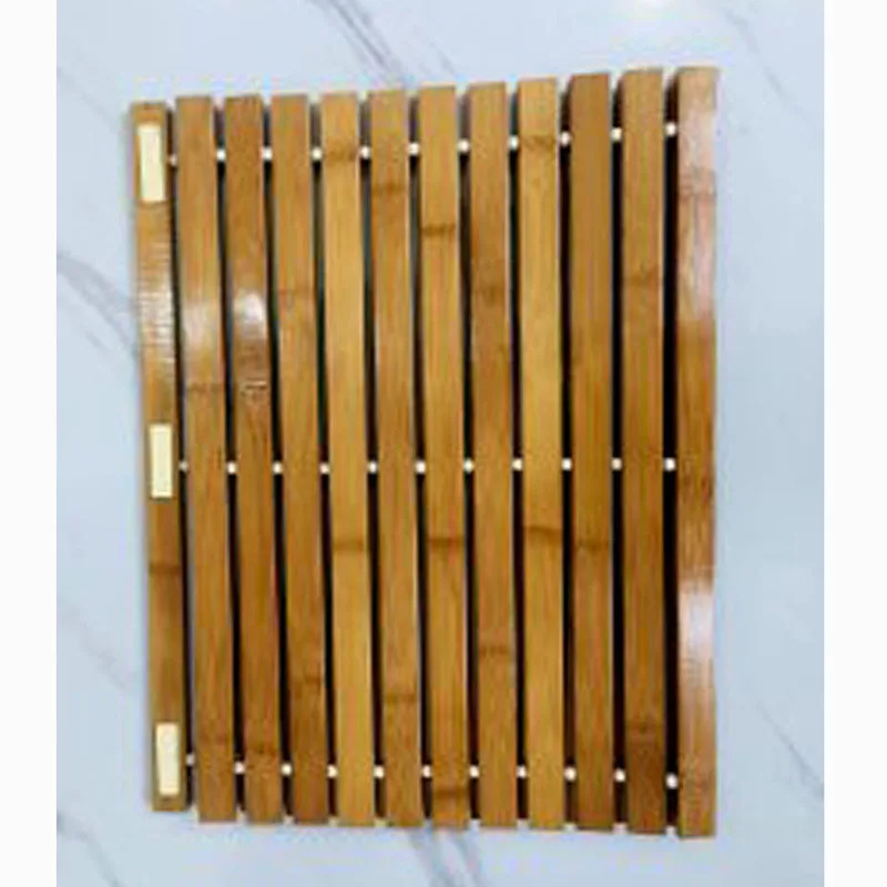 
2021 Natural Bamboo Anti slip Bath Mats Shower Waterproof Wooden Bathroom Floor Mat Hotel Non slip Bamboo Bath Mat 