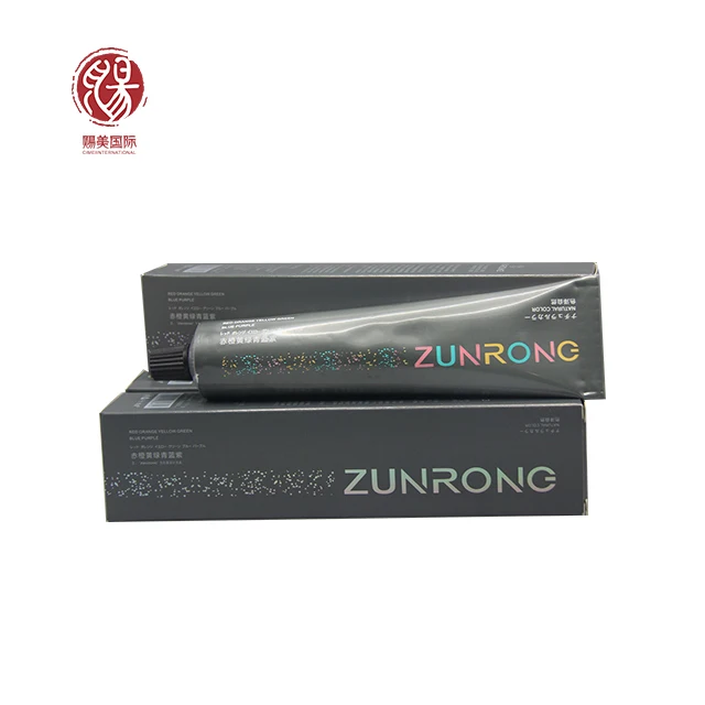 Zunrong salon hair color dye permanent professional cover grey organic natural hair colour cream