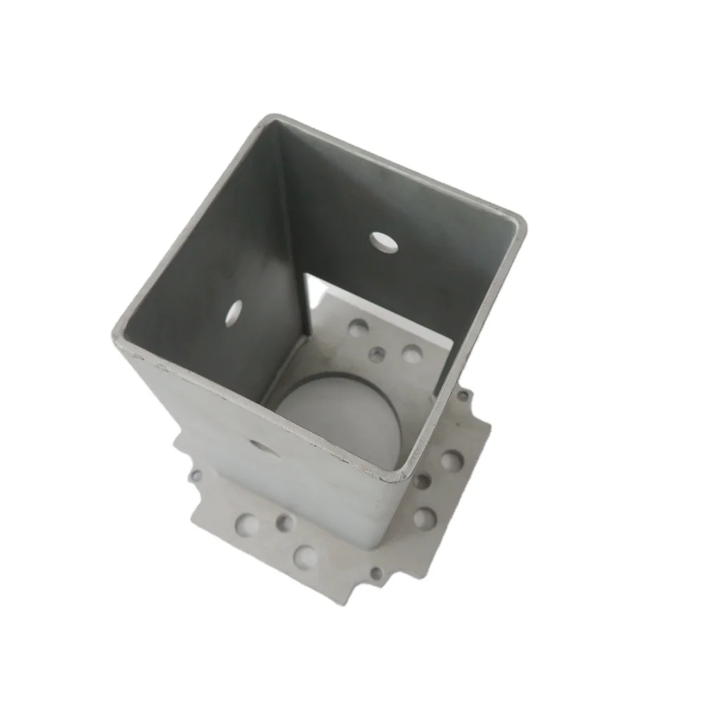 Custom Heavy Duty Galvanized Welding Post Bracket Concrete Fence Post Anchor Surface Mount Ground Wood Fence Post Anchors