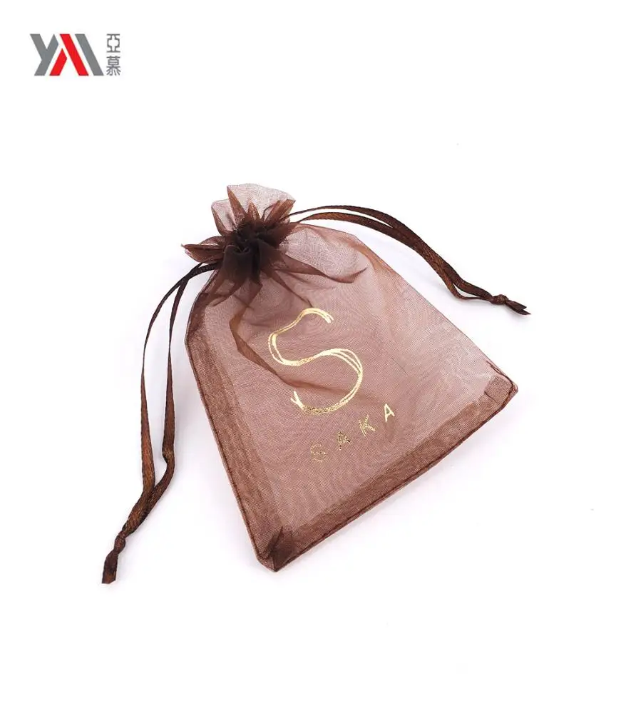 New organza bag jewelry drawstring gift Gauze bag with customized logo