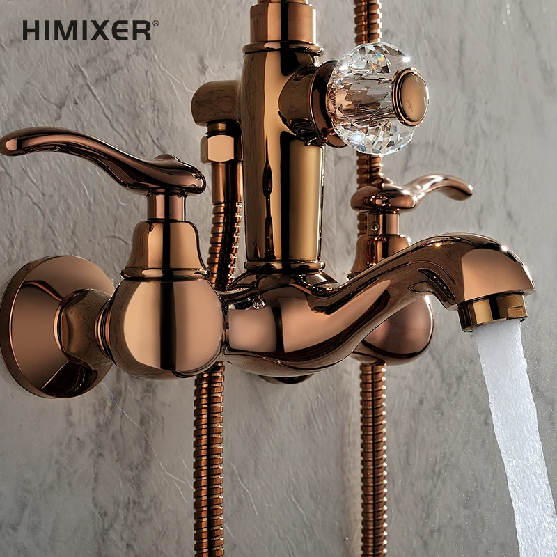 HIMIXER classic bathroom faucet grifo ducha robinet de douche robinet de douche antique brass bath & shower faucet set
