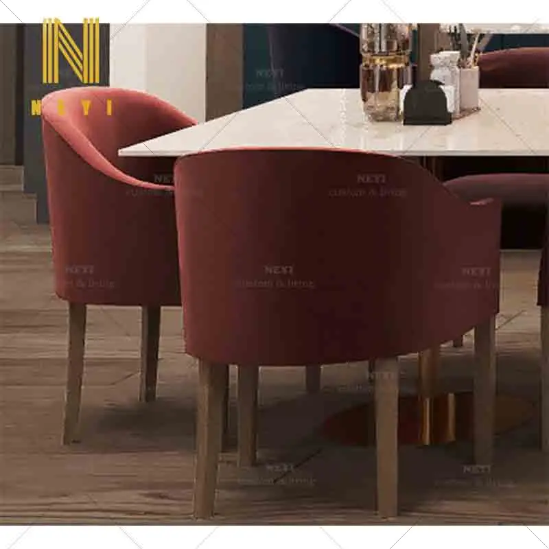 Nordic custom solid wood rustic design Wood Arm Chairs classic restaurant furniture set outdoor dining chair and table set