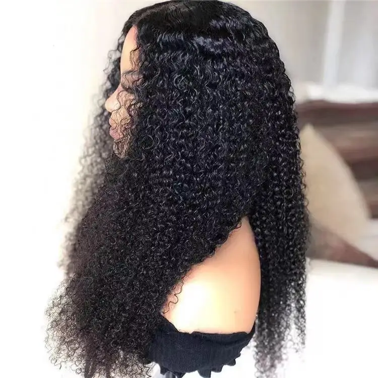 wholesale cheap color wigs vendor raw human hair 360 straight deep water wave kinky curly wigs glueless full hd lace frontal wig