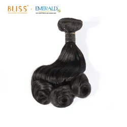 Bliss Emerald Fancy Curl Packet Hair Unprocessed One Donor 3 Bundles Brazilian Human Hair In Packets Wholesale Accept Paypal