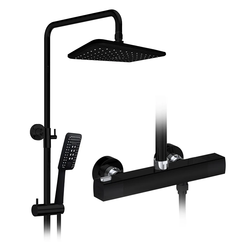 HIMARK bathroom chuveiro robinet de douche sistema grifo de ducha led shower head ceiling thermostatic shower faucet system set