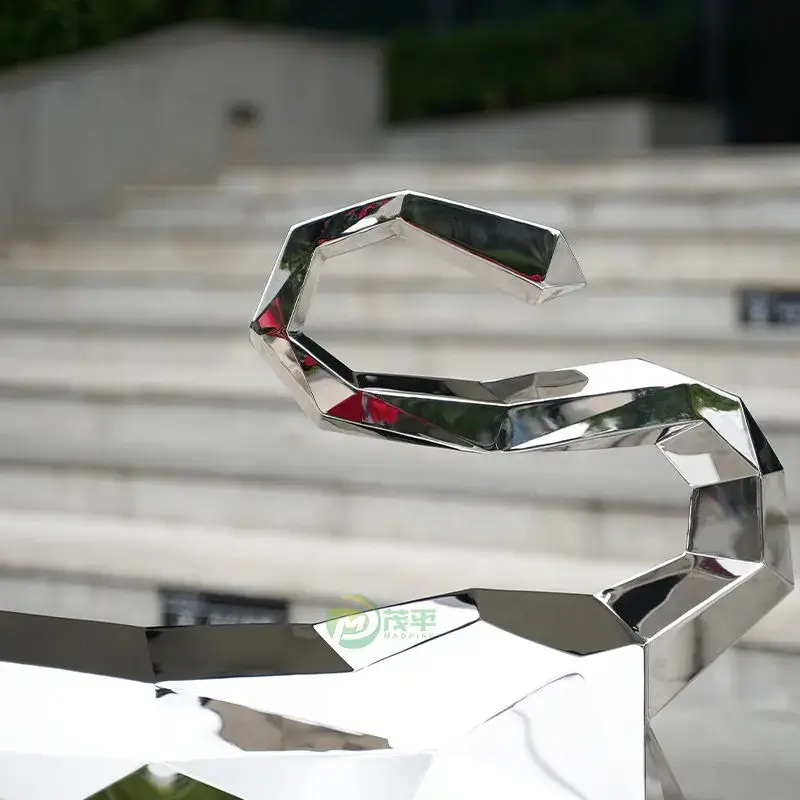 Customized High Quality Large Modern Outdoor Garden Decorative Metal Art Abstract Weathering Lion Stainless Steel Sculpture