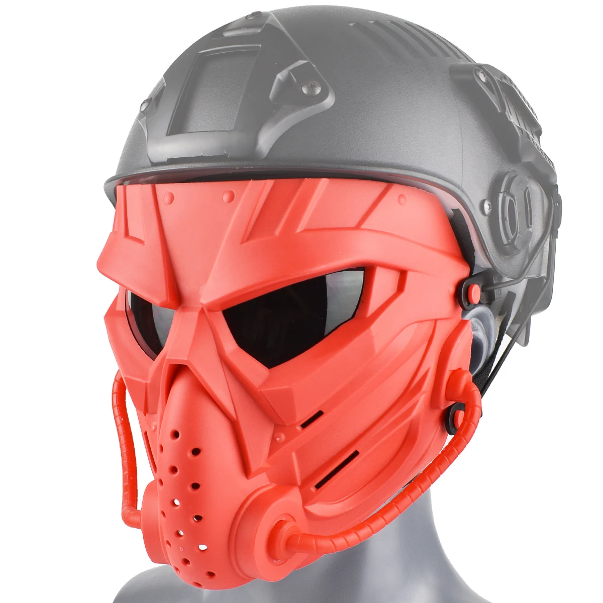 2024 NEW PL Outdoor Tactical Game Profiled Protective Facemask With CE Certification Windproof Paintball Profiled Full Facemask