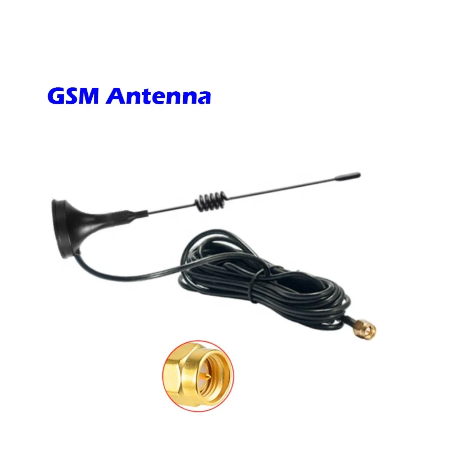 GSM GPRS Antenna 3dbi OMNI Aerial Magnetic Base 3 Meters Cable SMA Omni-directional Antena