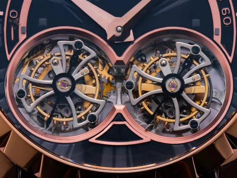 High-end luxury mechanical watch JB factory 45mm 18K gold RD01 double tourbillon manual winding RDDBEX0280 brand watch