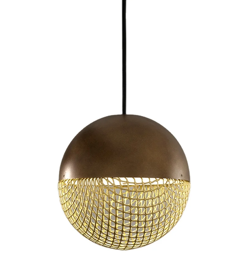 Antique Outdoor Hot Metal Circle Led Modern Reclaimed Lamps Home Ceiling American Chandelier Lamp Caged Pendant Light